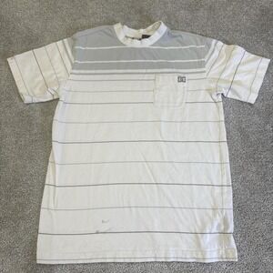 Y2K DC Apparel Gray & White Pocket T-Shirt Small Men's Skate Streetwear